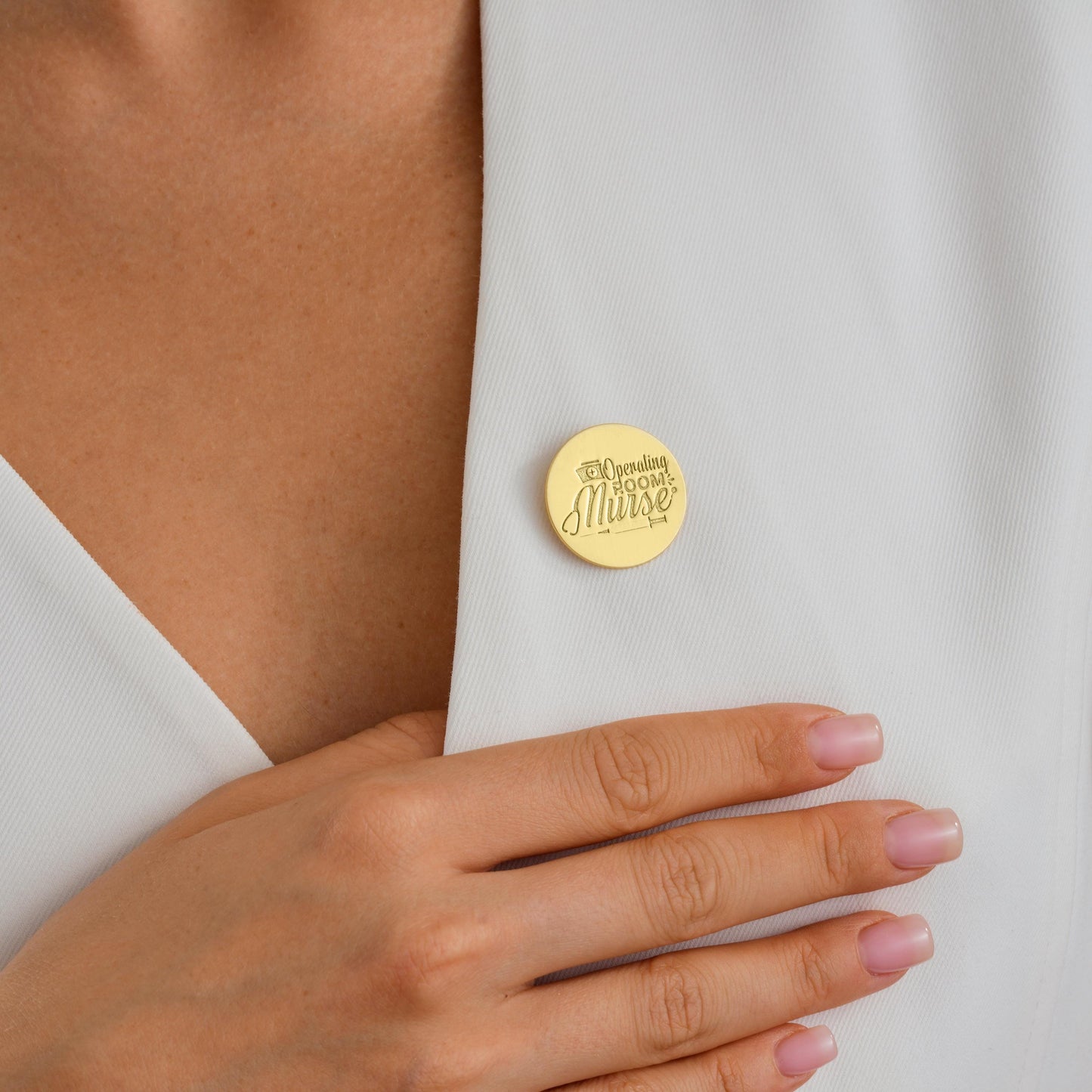 Personalized Nurse Lapel Pin: Engraved Name Brooch, Healthcare Gift