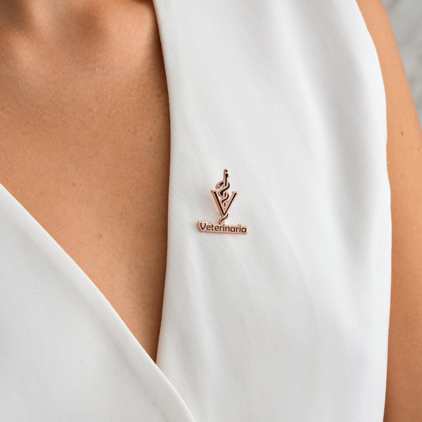 Personalized Veterinarian Brooch: Silver Vet Lapel Pin, Animal Doctor Gift