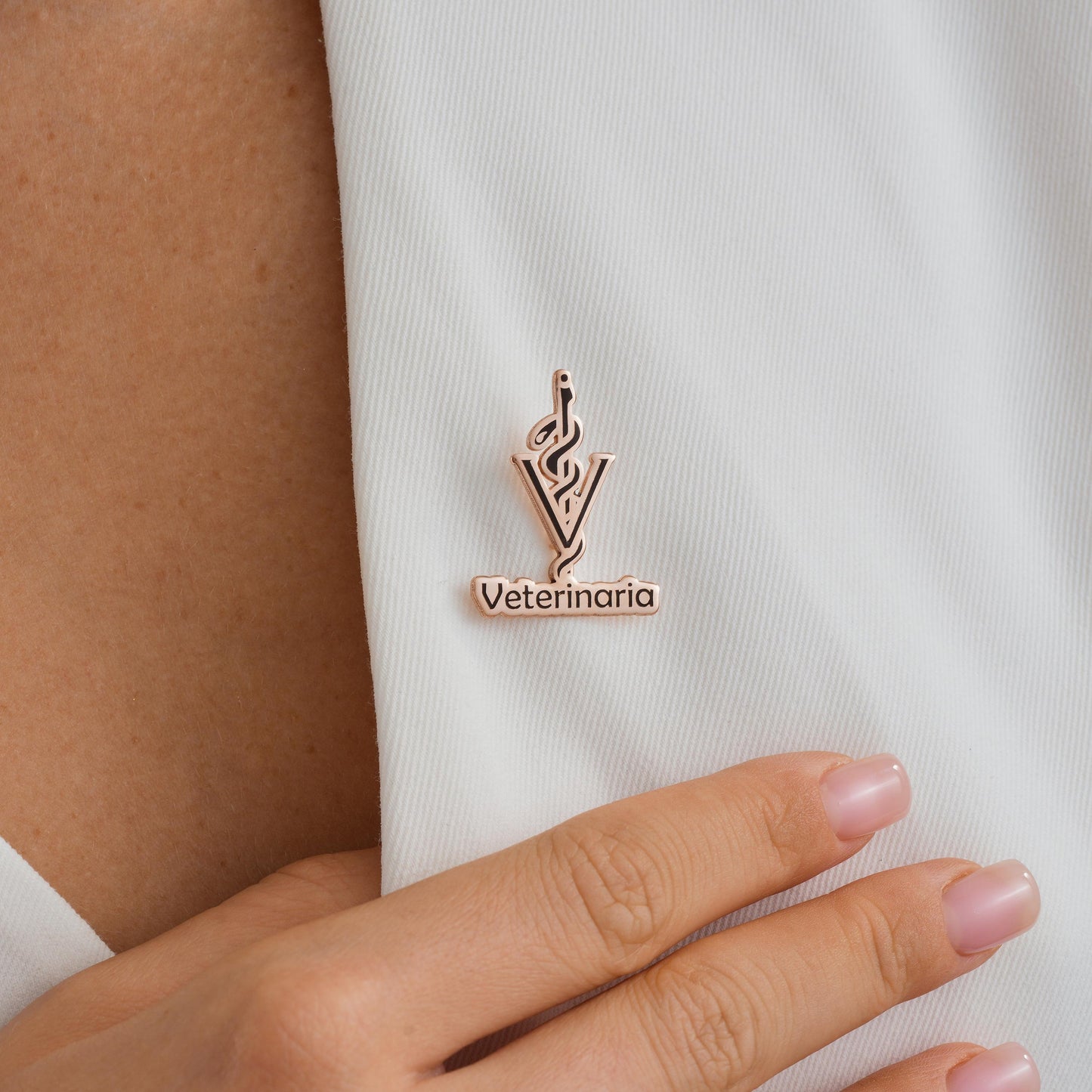 Personalized Veterinarian Brooch: Silver Vet Lapel Pin, Animal Doctor Gift