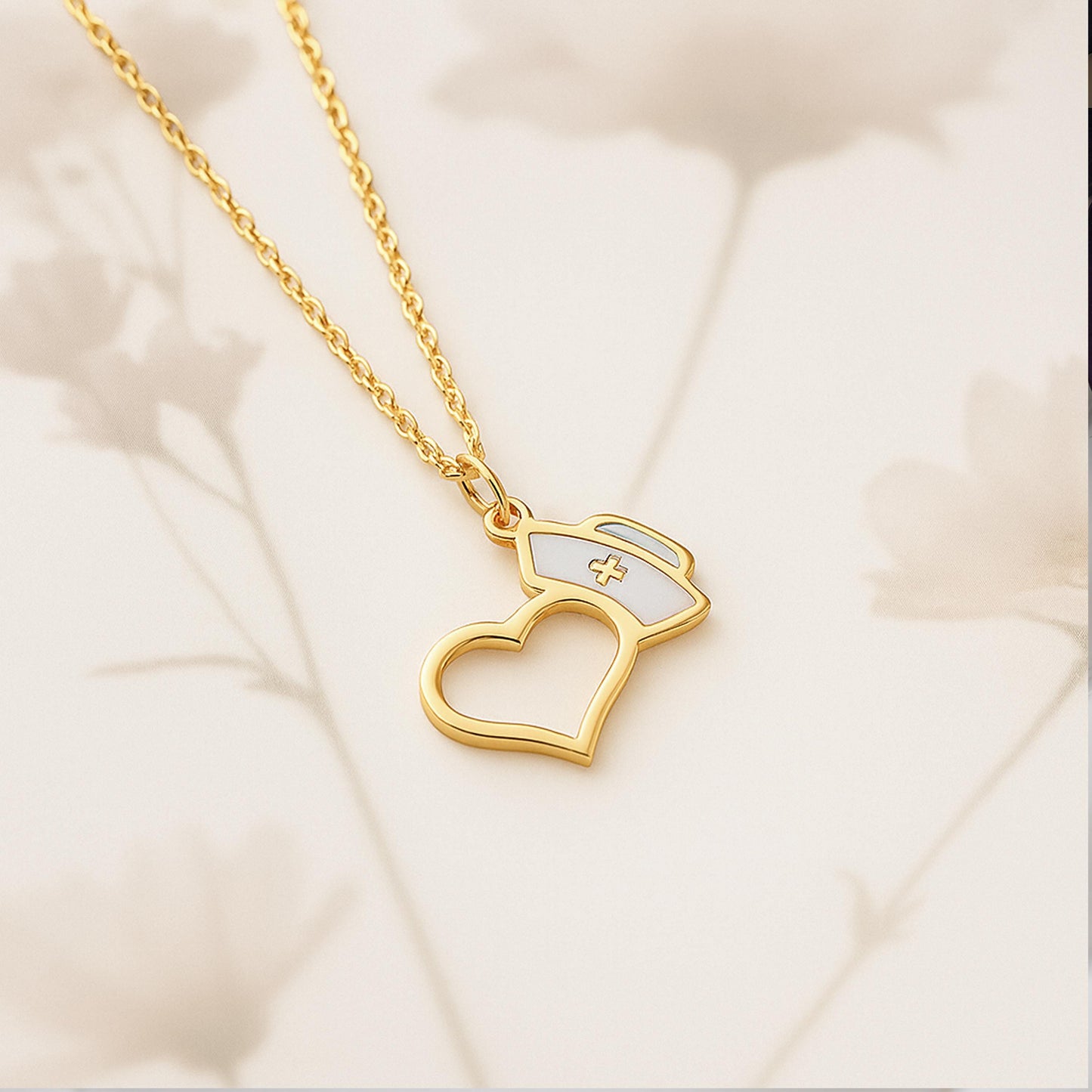 925K Sterling Silver 14K Solid Gold Finish High polish
Pendant Open heart with white enamel nurse cap Chain Length Adjustable 16" 2" extender Spring ring lobster clasp
Nurses Doctor Graduation gifts White coat ceremony Healthcare workers Nurse appreciation Med school students
Elegant gift box Ready for gifting ideal for birthdays graduation appreciation
Handmade to order in US
Processing 2 3 business day Express delivery US 2 5 business day 1 3 business days
For EUROPE shipped from TURKEY