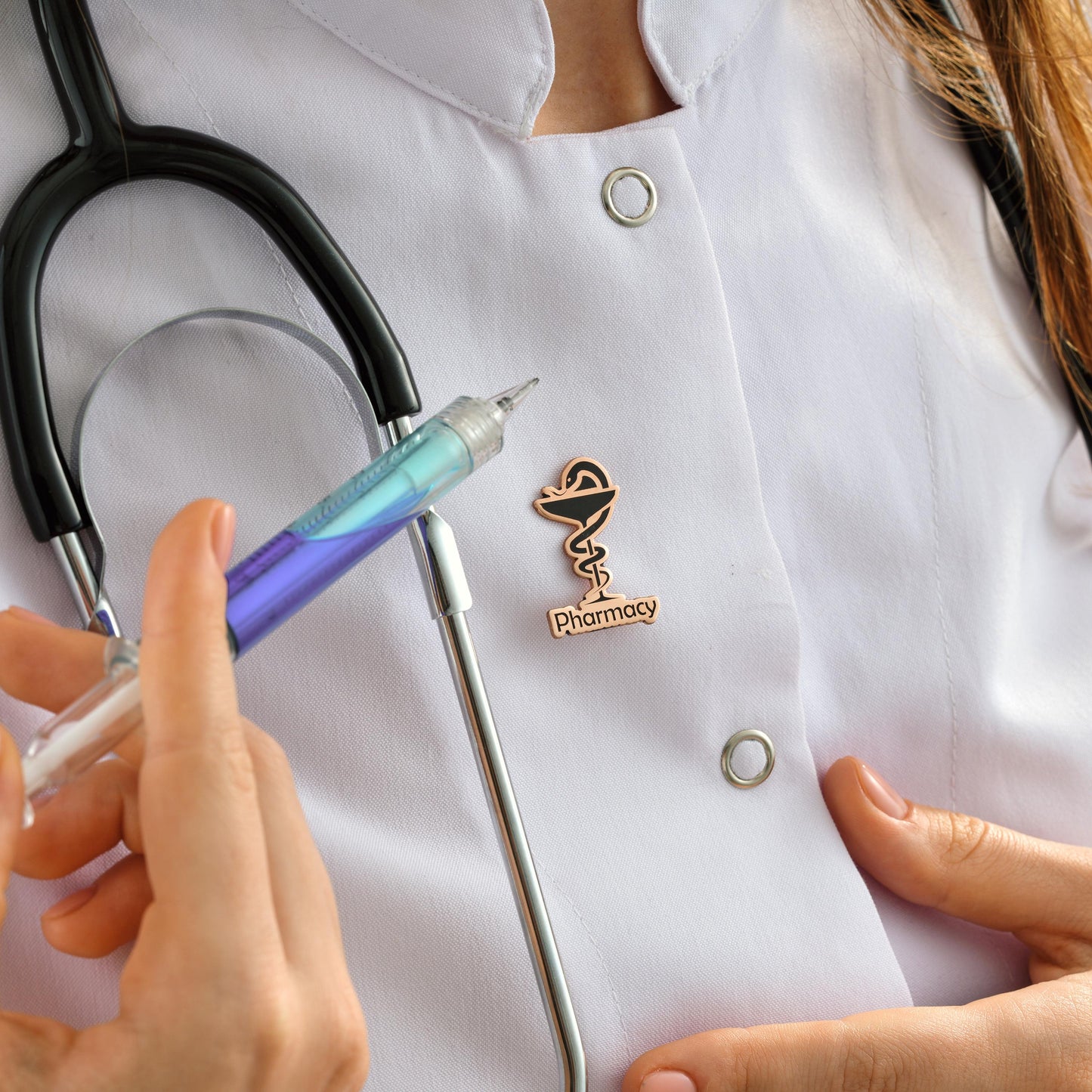 Sterling Silver Pharmacy Lapel Pin: Medical Jewelry Gift
