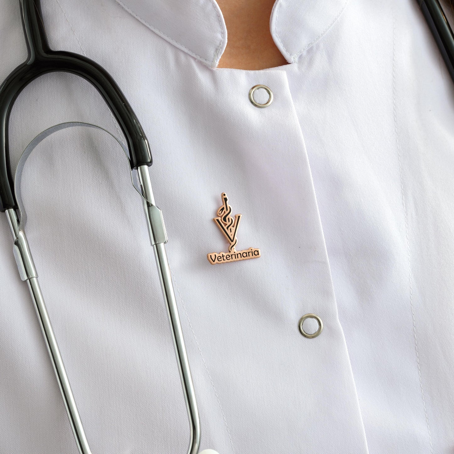 Personalized Veterinarian Brooch: Silver Vet Lapel Pin, Animal Doctor Gift