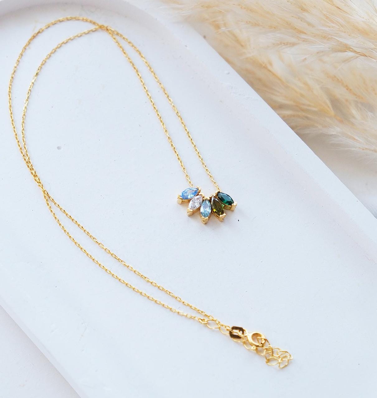 Natural Colorful Gemstones with Cable Chain Rose Gold Silver Handmade Personalized Gift for Unisex Woman Girl Graduation Grandmother Mothers Day Special Days Memorize Happy Romantic Love Date Birthday Anniversary Best Selling Product Easy Delivery