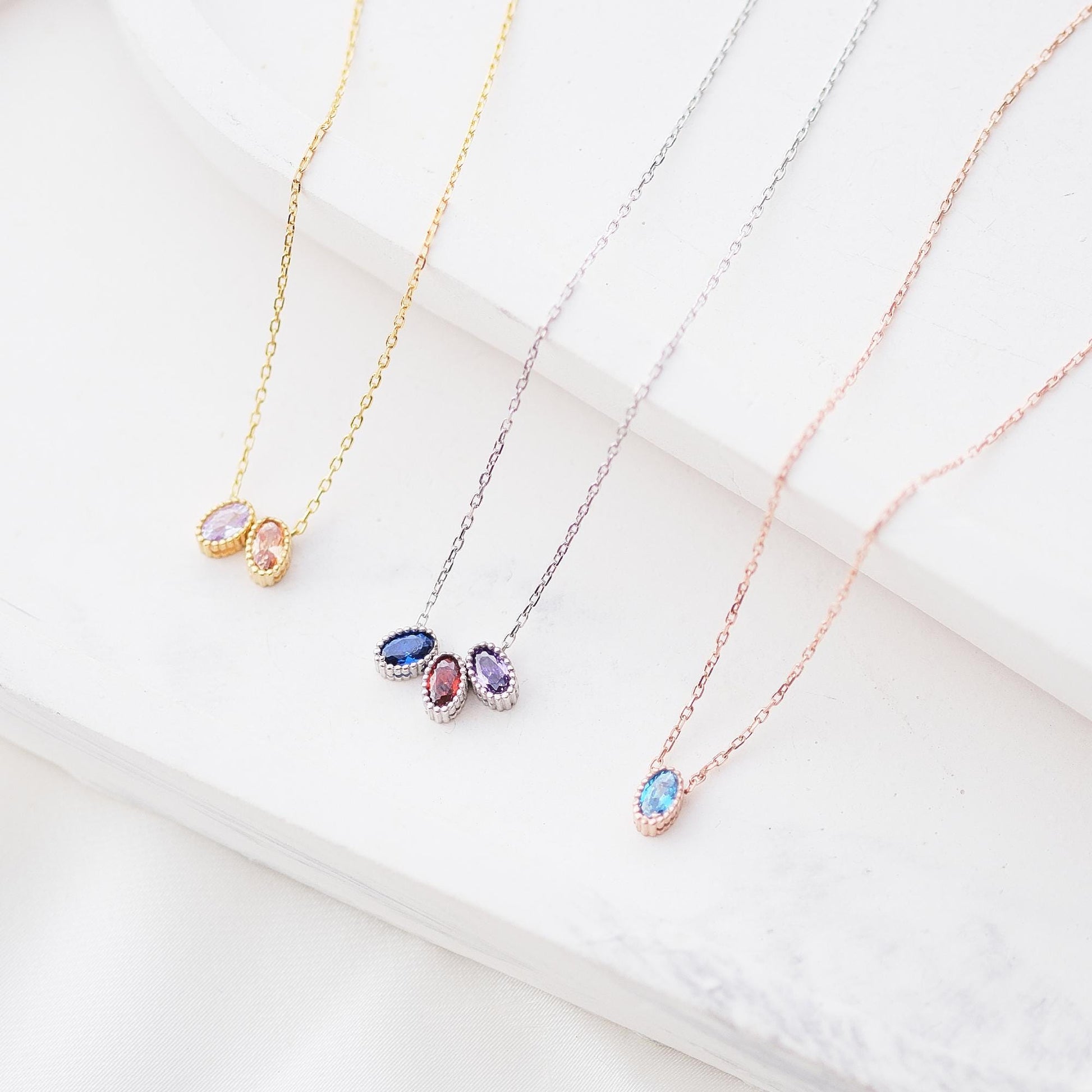 Explore the elegance of our almond-shaped gemstone necklaces featuring stunning natural stones Customizable with your choice of gemstone these unique pieces bring a refined and personal touch to any style perfect for daily wear as a thoughtful gift