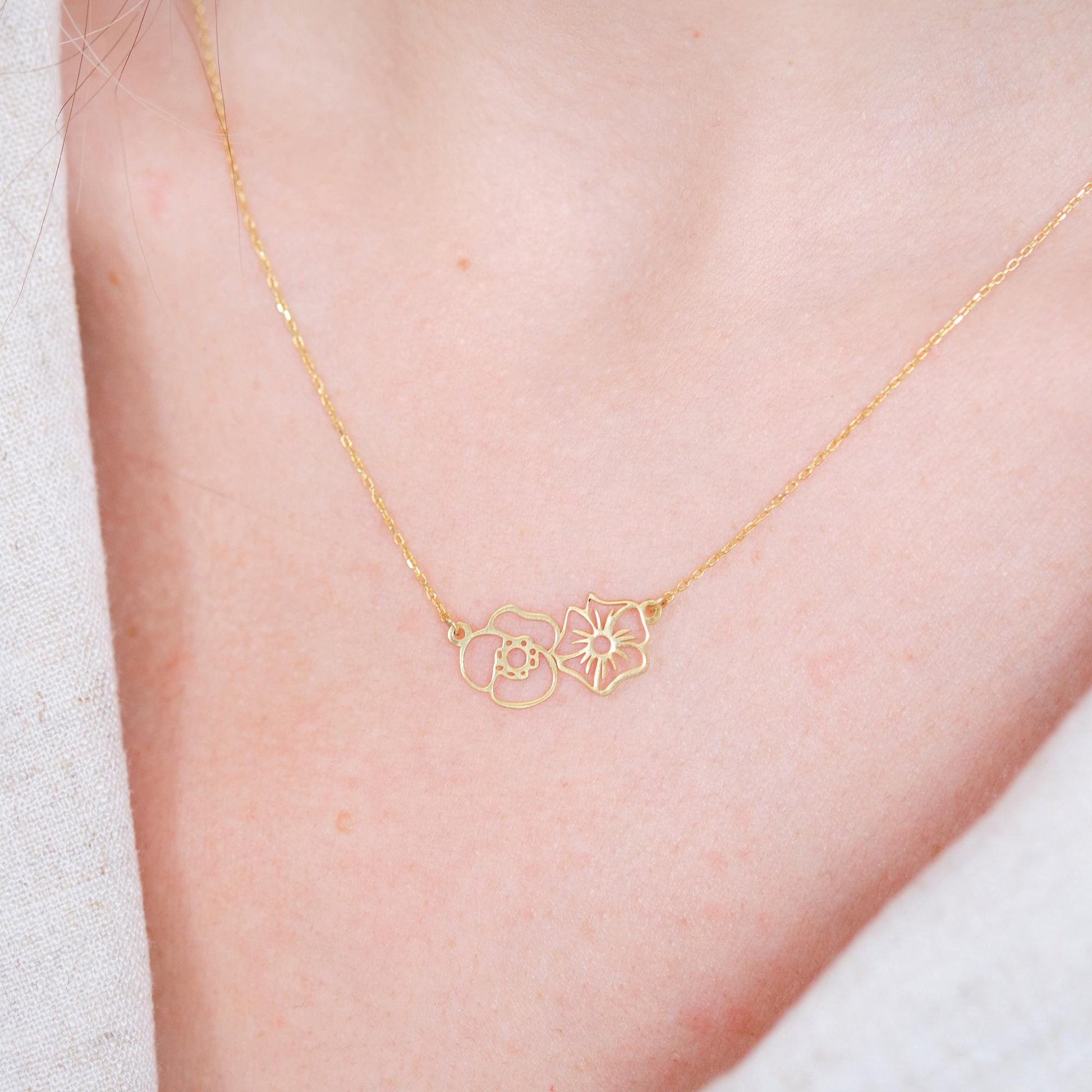 Wear Your Birth Month, Reflect Your Elegance.
Choose your unique flower necklace in gold, rose gold, or silver. Carry your story and style with you, every day. This combines the elegance and personal connection with a sales.