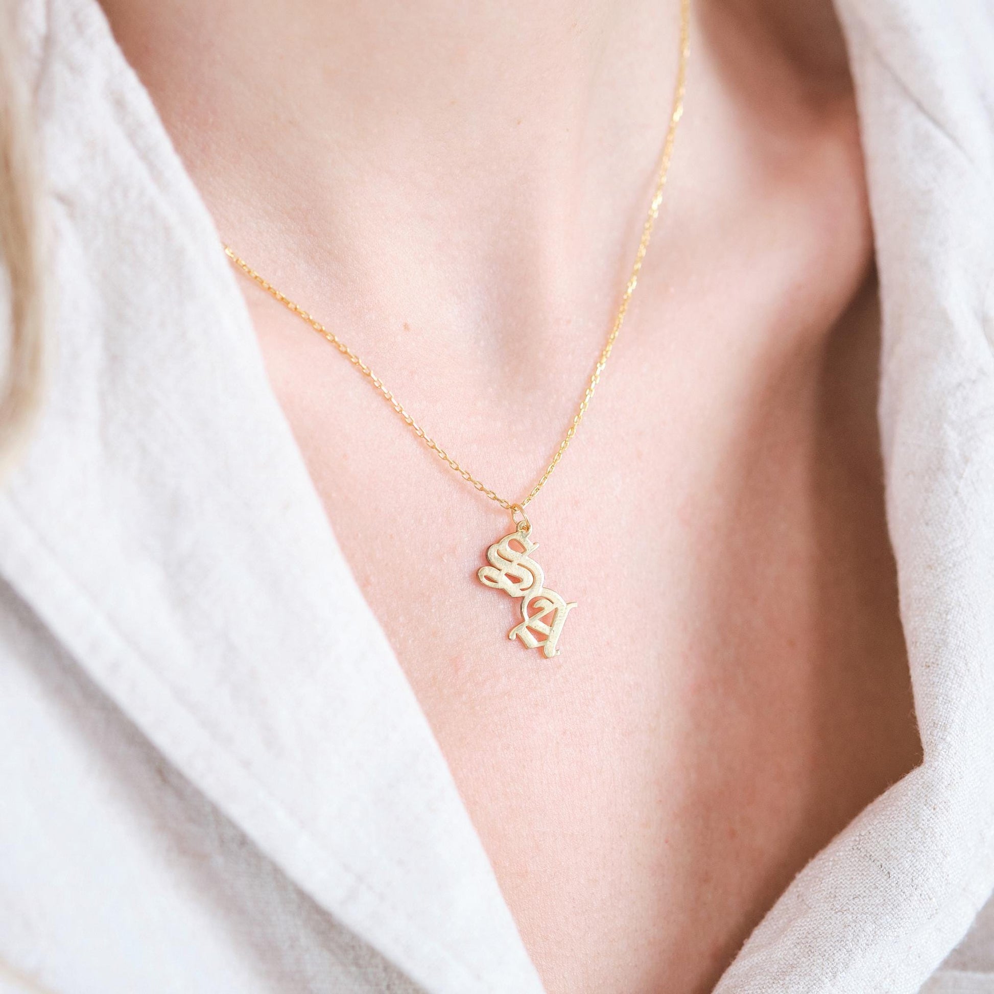 Personalize your style with our letter necklaces! Add 1 or 2 initials to create a meaningful accessory that’s uniquely yours. A perfect way to keep loved ones close or make a personal fashion statement with elegance and simplicity.