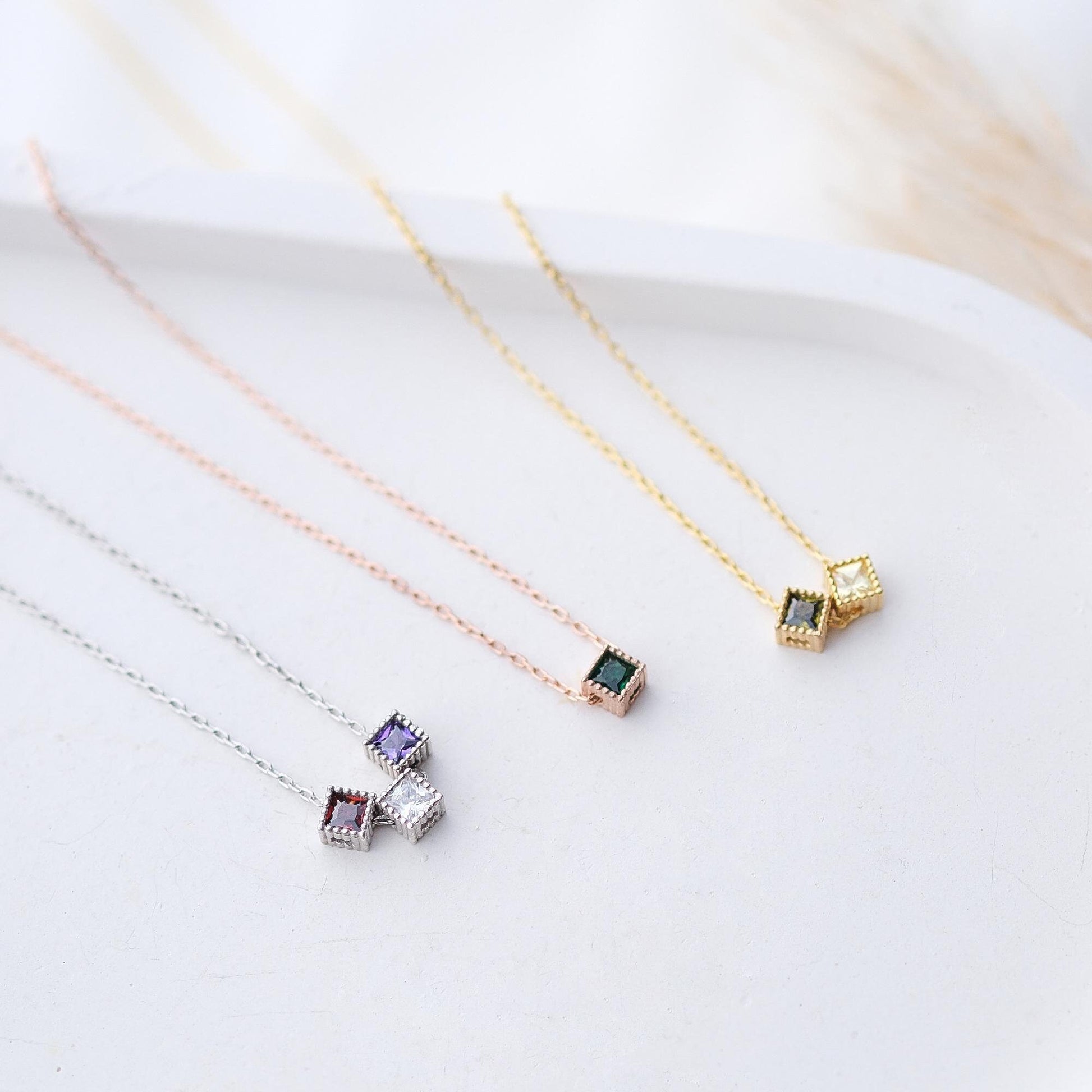Dotted Elegance and Gemstone Sparkle: A Rose Gold, Gold, or Silver Necklace That Complements Every Look. Crafted with delicate dotted edges and a radiant gemstone centerpiece, this necklace brings a touch of luxury and versatility to any style.