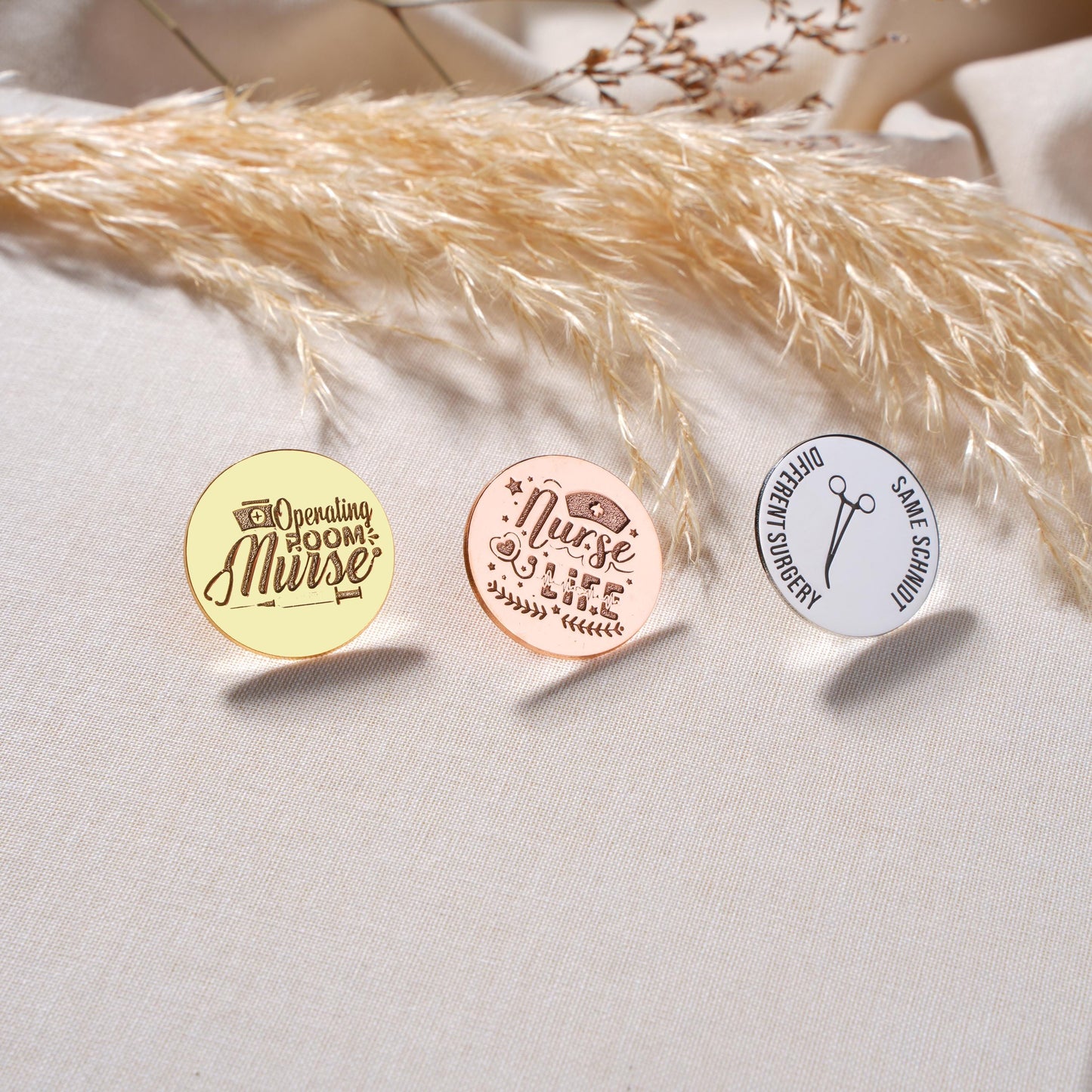 Personalized Nurse Lapel Pin: Engraved Name Brooch, Healthcare Gift