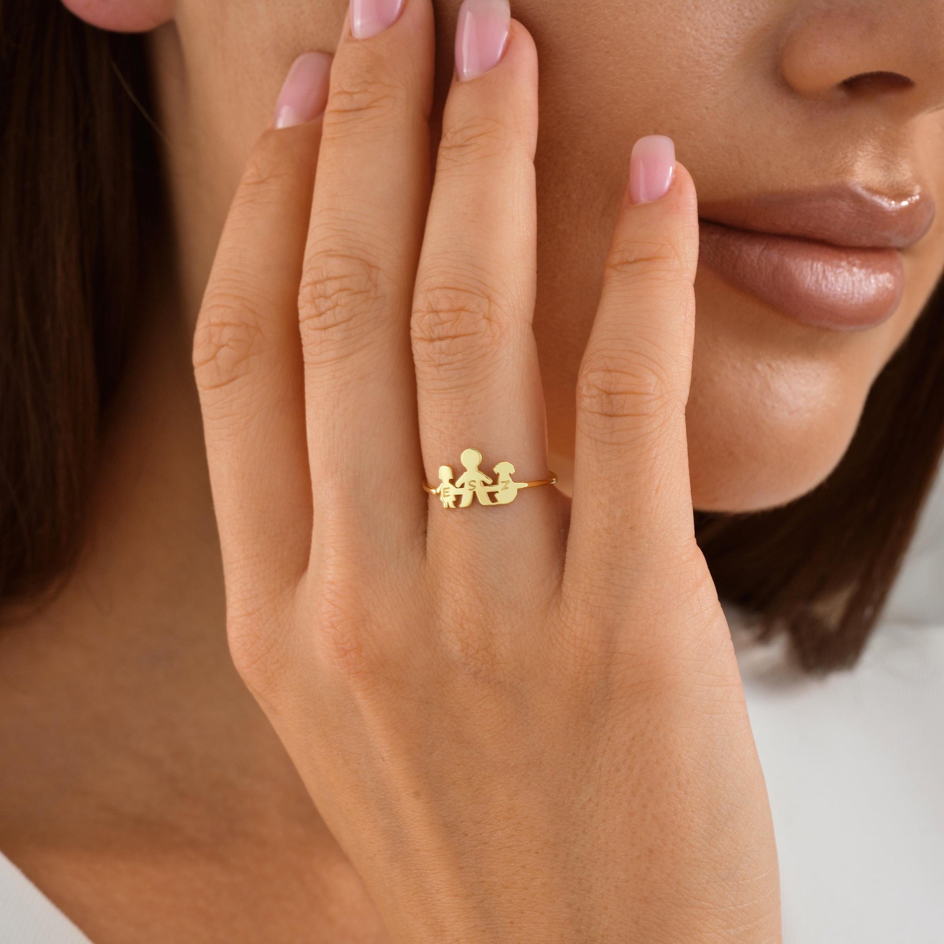 Material: 925 Sterling Silver or 14K Solid Gold
• Finish: High-polish
• Design: Family silhouette or Pets
• Personalization: Custom initials 
• Ring Sizes: US 4–10
• Hypoallergenic & nickel-free
• Handmade with care
Mother’s Day – Family Jewelry – Grandparents – Custom Gift – Gift for Her – Gift for Mom or Dad
Elegant gift box
Optional message card
Ready for gifting
Processing time: 2–3 business days
Ships from Turkey (for EU buyers)
USA: 2–5 business days
Europe: 1–3 business days