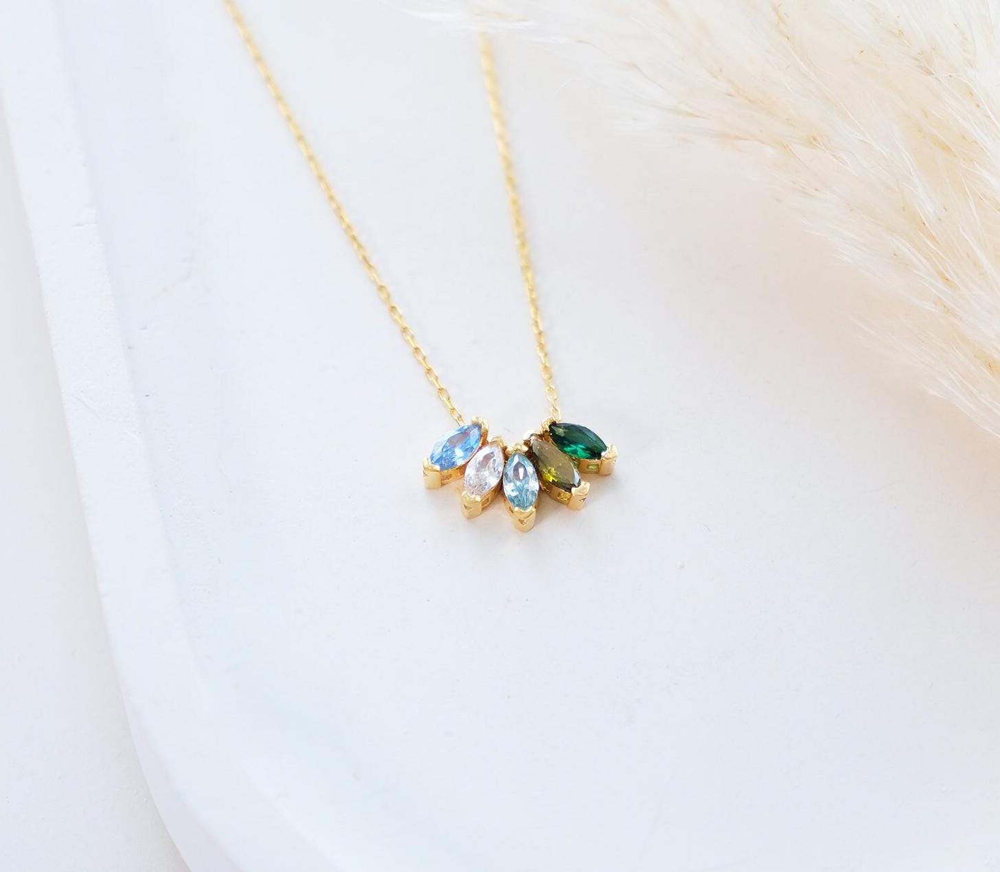 Natural Colorful Gemstones with Cable Chain Rose Gold Silver Handmade Personalized Gift for Unisex Woman Girl Graduation Grandmother Mothers Day Special Days Memorize Happy Romantic Love Date Birthday Anniversary Best Selling Product Easy Delivery