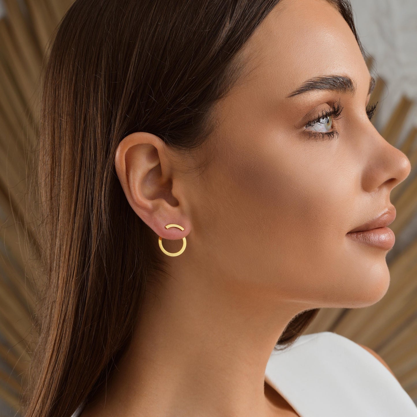 Sterling Silver Hoop Stud Earrings: Minimalist Everyday Jewelry