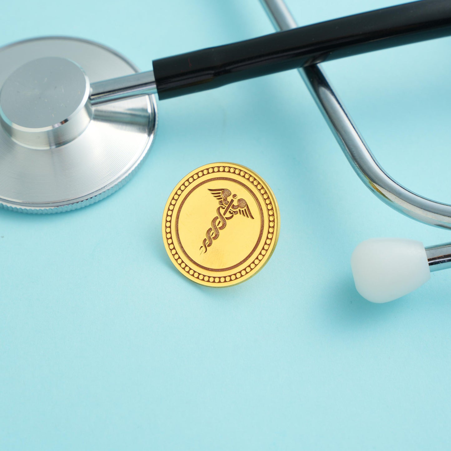 Caduceus Lapel Pin: Gold or Silver Medical Symbol Brooch