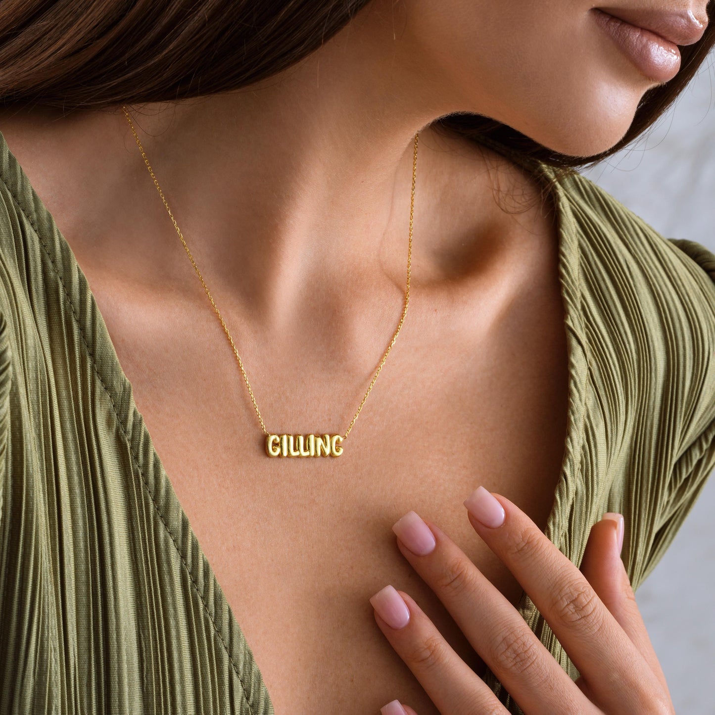 ✨ Personalized Balloon Name Necklace – Custom Bubble Letter Pendant ✨
A unique and trendy necklace featuring your name in bold balloon-style letters. Perfect for daily wear or as a meaningful gift for someone special.

💛 Product Details
• Material: 925K Sterling Silver / 14K Solid Gold
• Closure: Spring Ring
• Pendant Size: Approx. 8–12mm letter height (varies by name)
• Sold as: Pendant with chain included
• Hypoallergenic & safe for sensitive skin