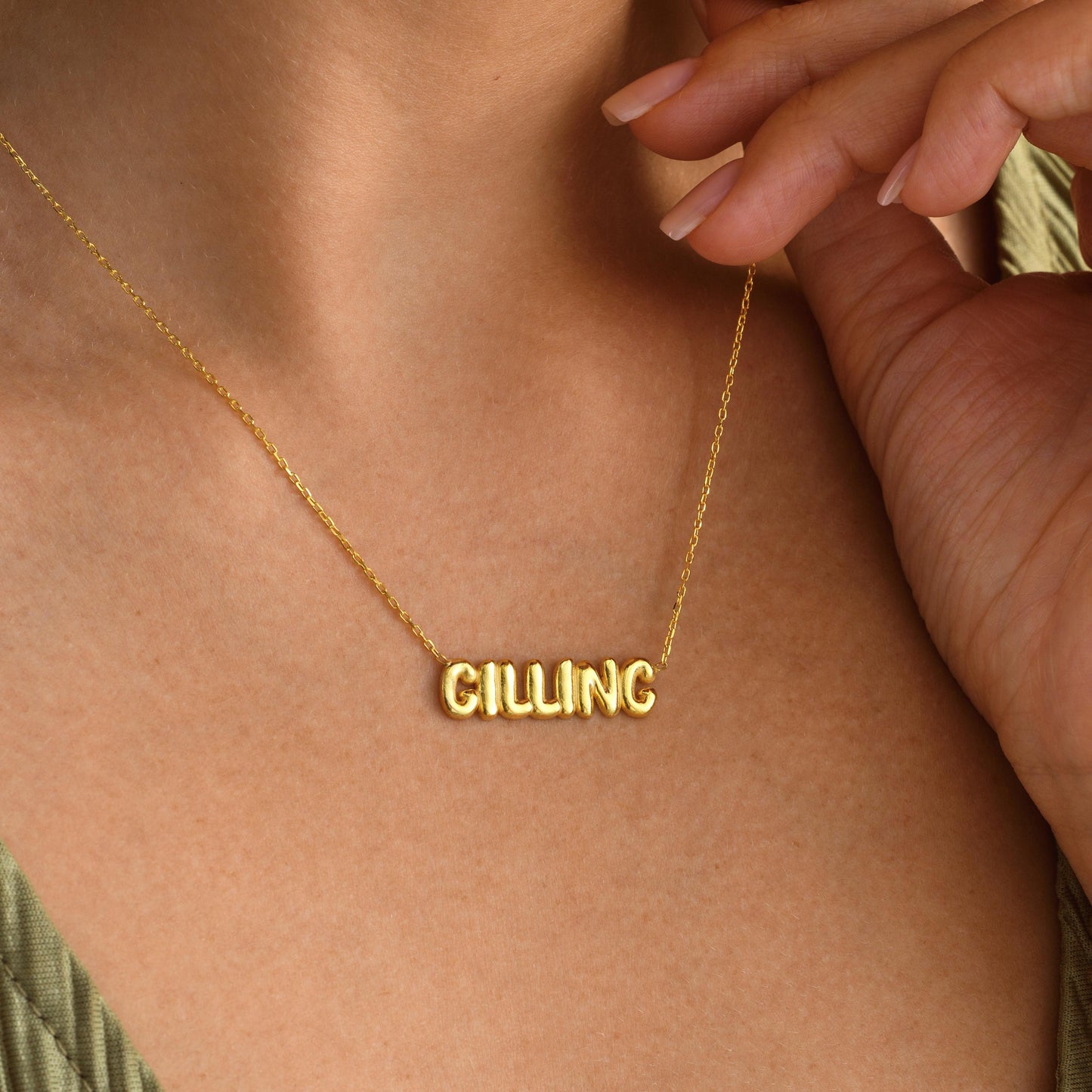 ✨ Personalized Balloon Name Necklace – Custom Bubble Letter Pendant ✨
A unique and trendy necklace featuring your name in bold balloon-style letters. Perfect for daily wear or as a meaningful gift for someone special.

💛 Product Details
• Material: 925K Sterling Silver / 14K Solid Gold
• Closure: Spring Ring
• Pendant Size: Approx. 8–12mm letter height (varies by name)
• Sold as: Pendant with chain included
• Hypoallergenic & safe for sensitive skin