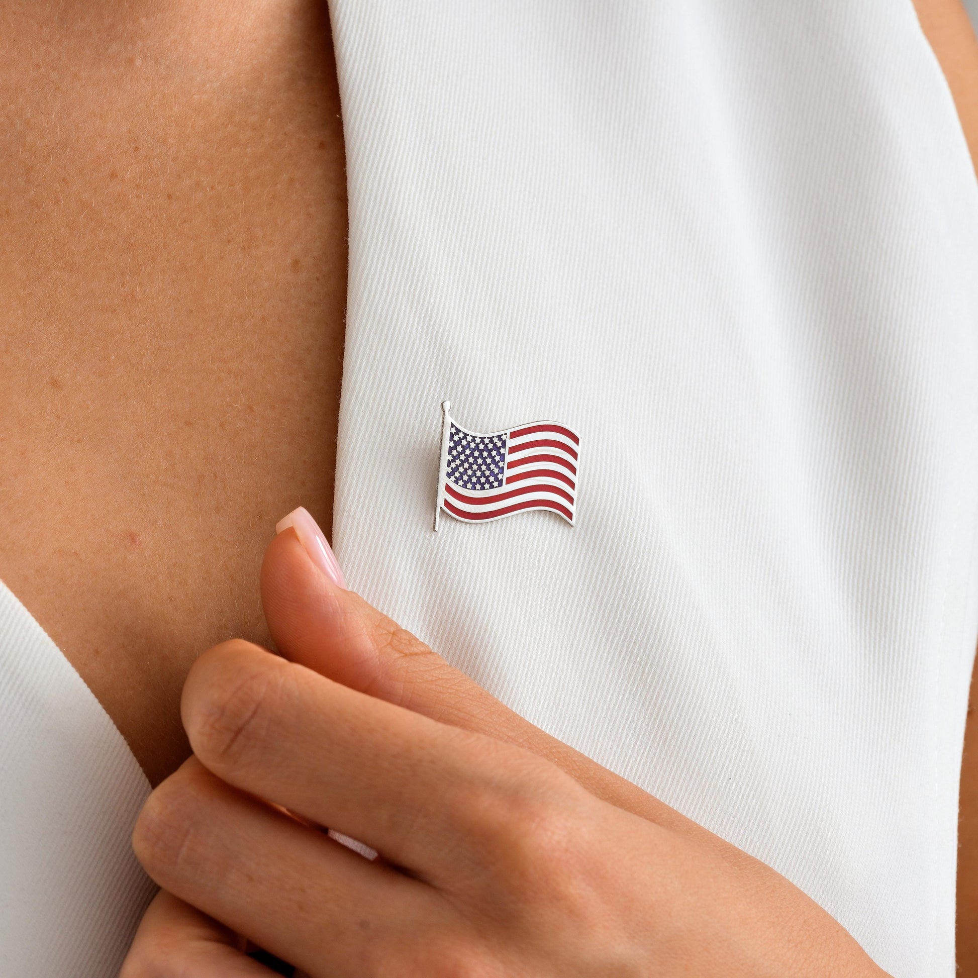💎 PRODUCT DETAILS:
• Material: 925 Sterling Silver / 18K Gold Plated / 14K Solid Gold
• Design: USA Flag with fine enamel detailing 
• Closure: Secure pin clasp on back
• Packaging: Gift-ready box

🎁 PERFECT FOR:
✔ Independence Day – 4th of July
✔ Memorial Day & Veterans Day
✔ Graduation or retirement gifts
✔ Everyday patriotic style

🚚 PROCESSING & SHIPPING:
• Handmade & shipped in 2–3 business days
• Express worldwide delivery:
 ▫ USA: 2–5 business days
 ▫ Europe: 1–3 business days