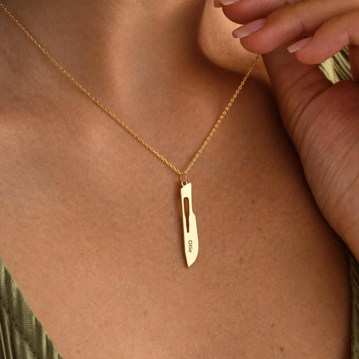 Make a bold statement with our customizable scalpel necklaces! Personalize with your name or a loved one’s, blending unique design with a sharp, modern edge—perfect for those who want to wear something truly distinctive