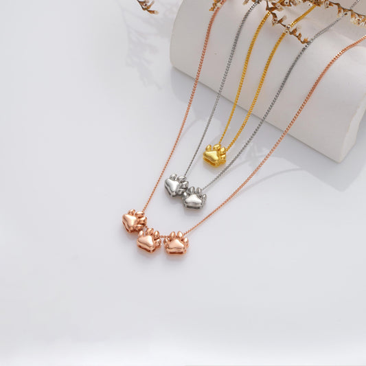 Custom Paw Print Pendant Necklace – Personalized Pet Memorial Jewelry ✨  

A beautiful and meaningful necklace featuring a 3D paw print charm, perfect for honoring your beloved pet or gifting to an animal lover. A timeless keepsake to cherish forever.

💛 Product Details  
• Material: 925K Sterling Silver / 14K Solid Gold  
• Closure: Spring Ring  
• Pendant Size: Approx. 10mm  
• Sold as: Pendant with chain included  
• Hypoallergenic & safe for sensitive skin