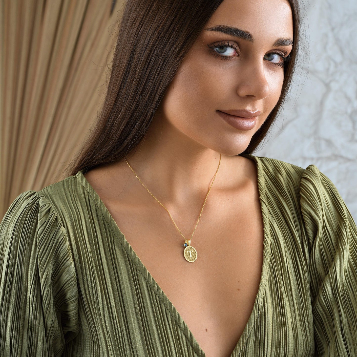 ✨ Initial Pendant Necklace with Evil Eye Charm – Personalized Jewelry ✨

A stunning necklace featuring an elegant initial pendant paired with a protective evil eye charm. Perfect as a meaningful gift or stylish everyday accessory.

🎯 Perfect For:
Birthdays, anniversaries, good luck gifts, protection jewelry, or self-love pieces.

💛 Product Details
• Material: 925K Sterling Silver / 14K Solid Gold
• Closure: Spring Ring
• Pendant Size: Approx. 15mm
• Hypoallergenic & safe for sensitive skin