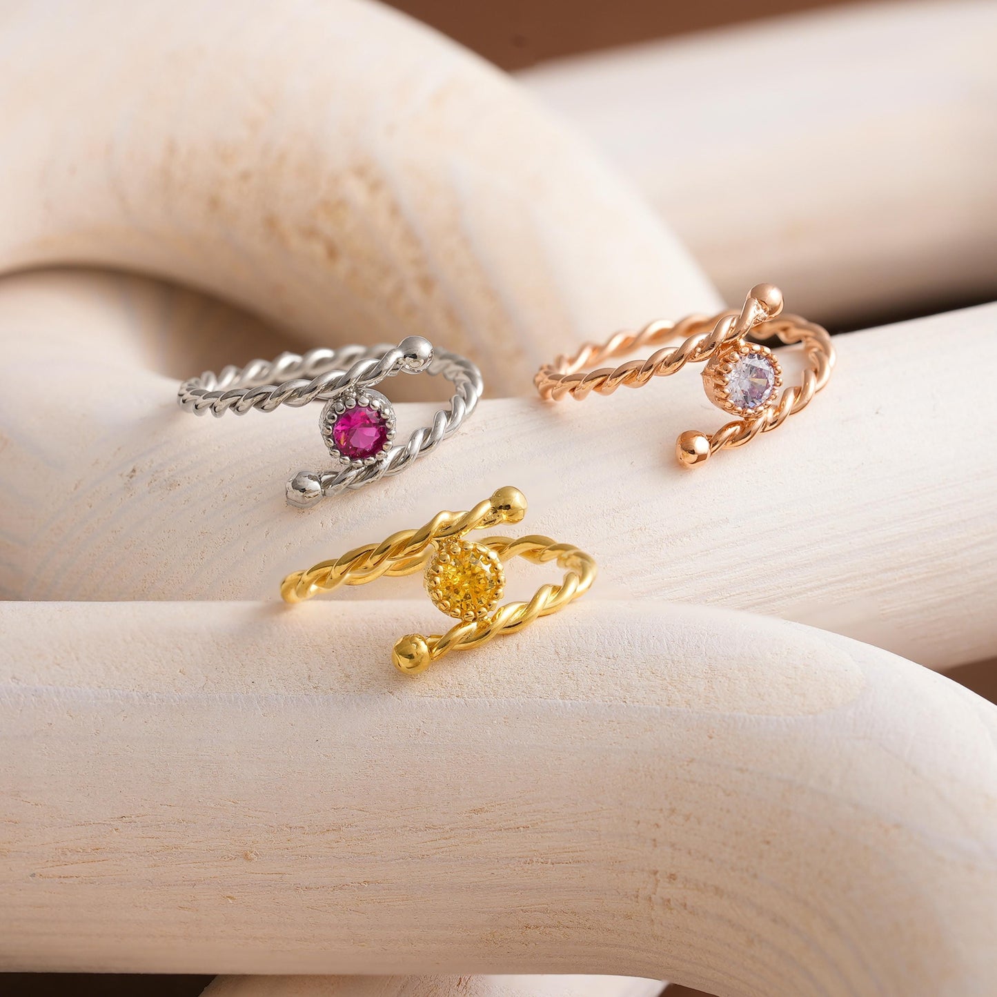 Material 925K Sterling Silver 14K Solid Gold
Silver Gold Plated Rose Gold Plated 14K Gold
Stone Cubic Zirconia 
Twisted spiral band
Available in multiple sizes
Birthday gifts Dainty jewelry lovers Stackable style  Gift for her Bridesmaids Everyday minimalist ring
Ready for gifting  perfect for birthday holidays meaningful everyday wear
Handmade to order in US
Processing time 2 3 business days
Express delivery available USA 2 5 business days
Europe 13 business days
For EUROPE shipped from TURKEY