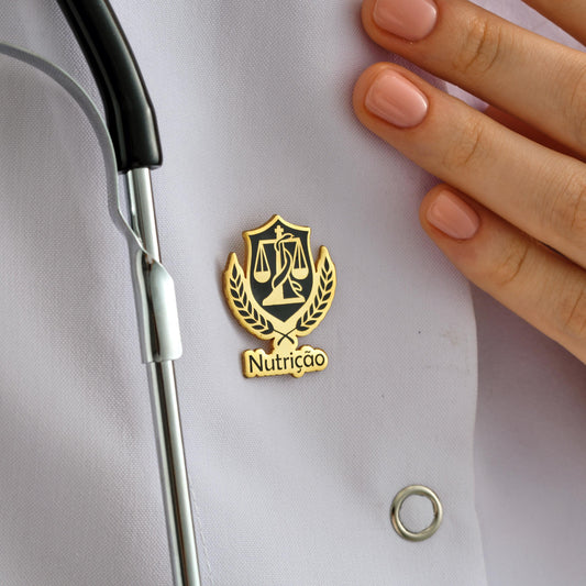 Sterling Silver Nutrição Lapel Pin: Nutritionist Dietitian Gift
