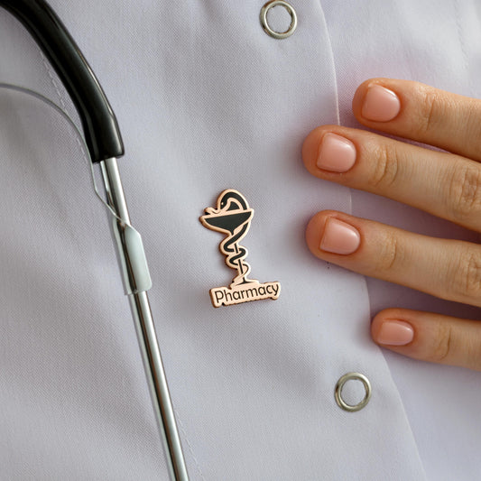 Sterling Silver Pharmacy Lapel Pin: Medical Jewelry Gift