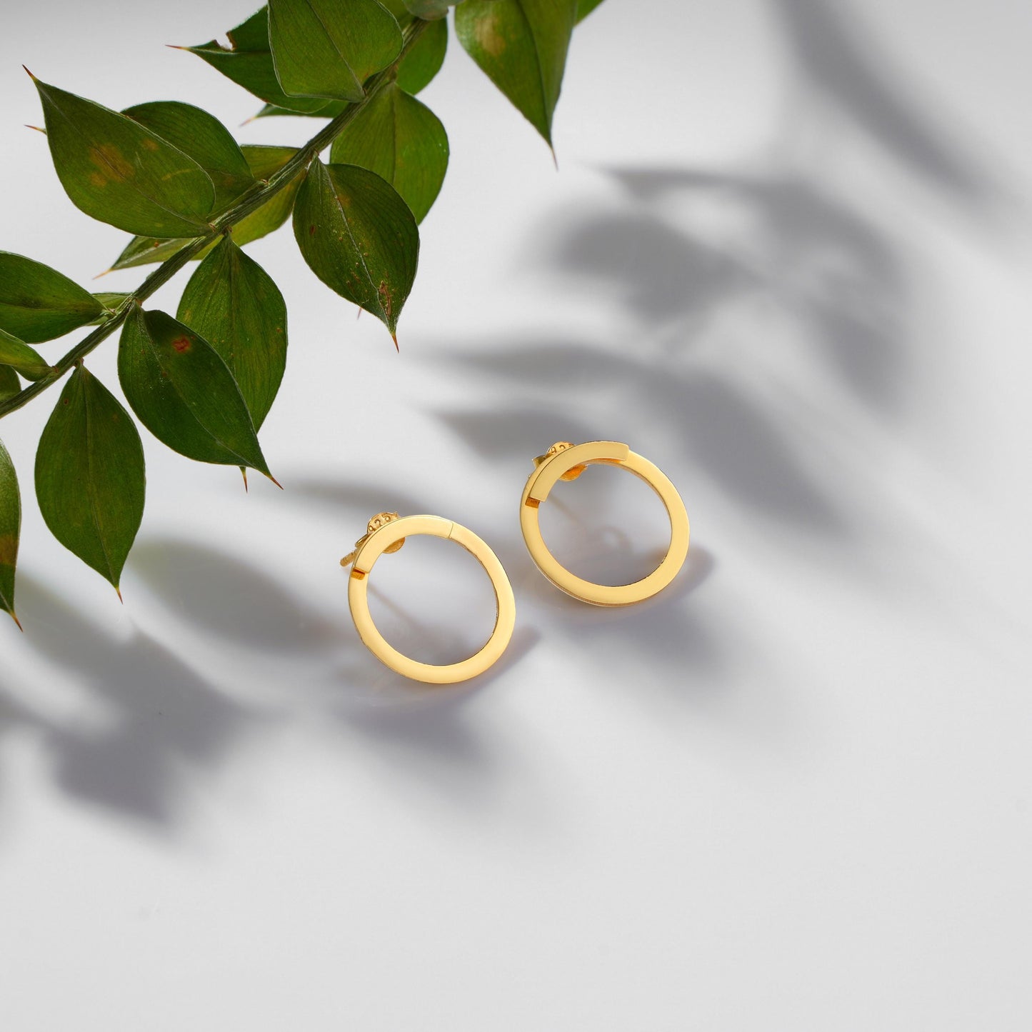 Sterling Silver Hoop Stud Earrings: Minimalist Everyday Jewelry
