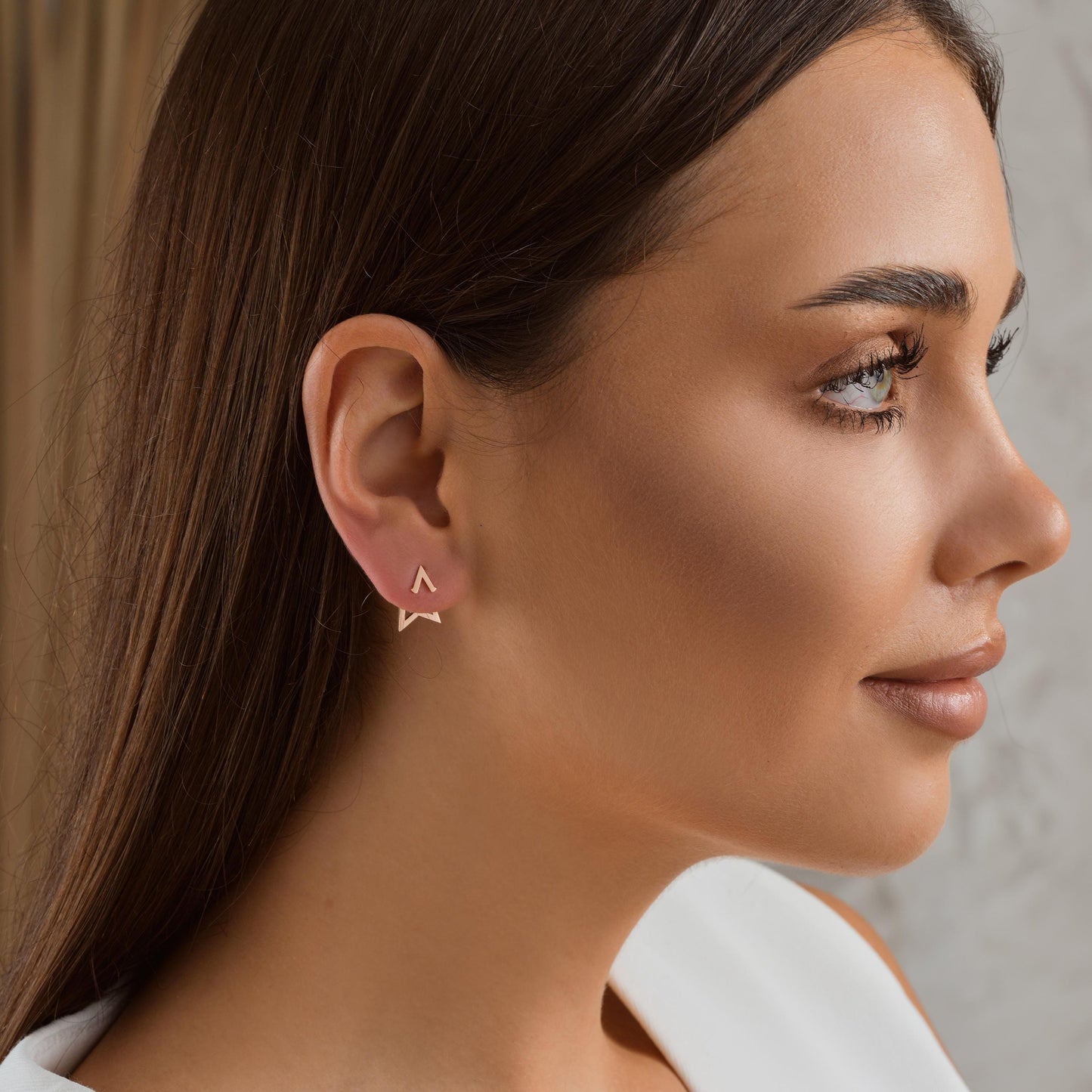 Minimalist Sterling Silver Star Stud Earrings: Dainty Celestial Jewelry
