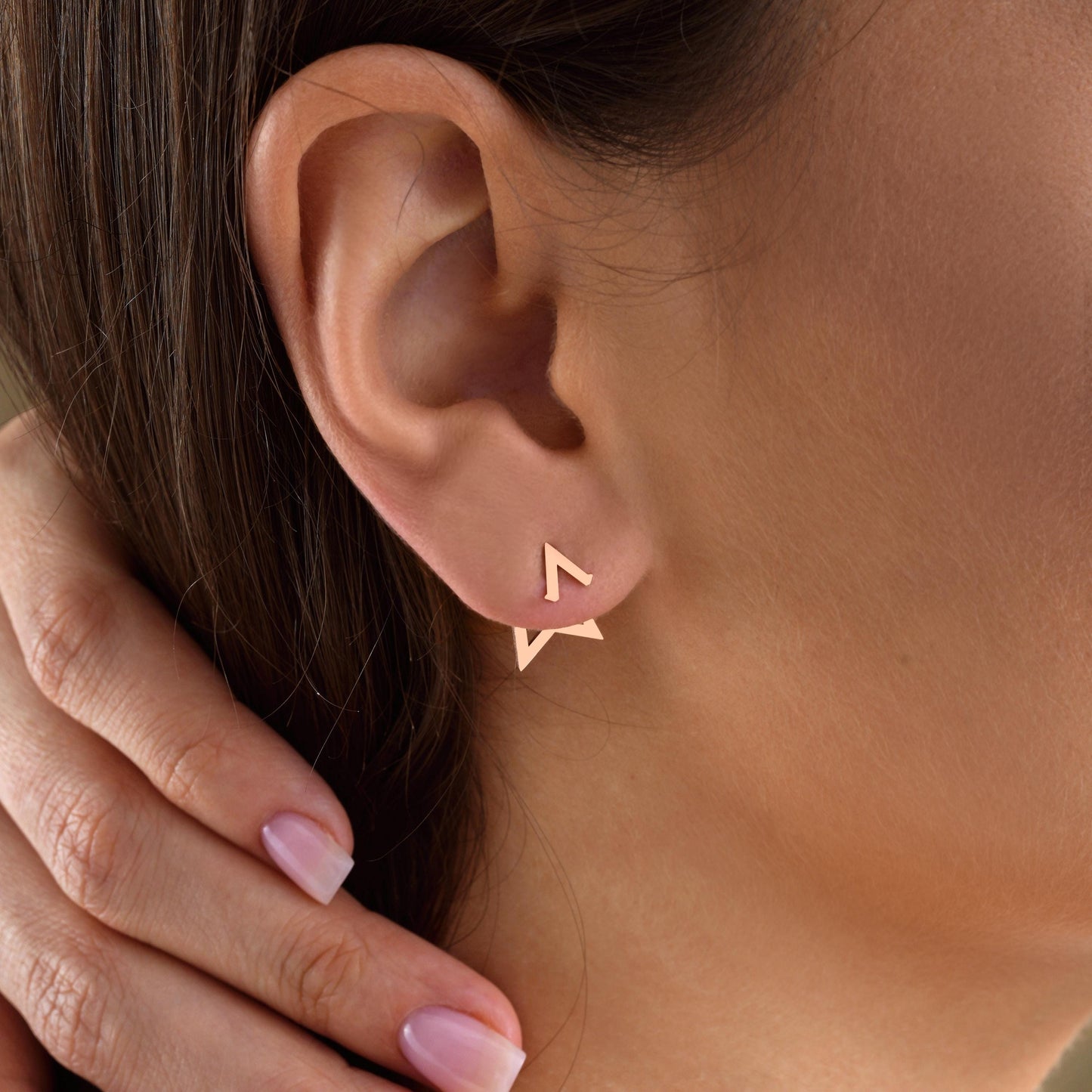 Minimalist Sterling Silver Star Stud Earrings: Dainty Celestial Jewelry