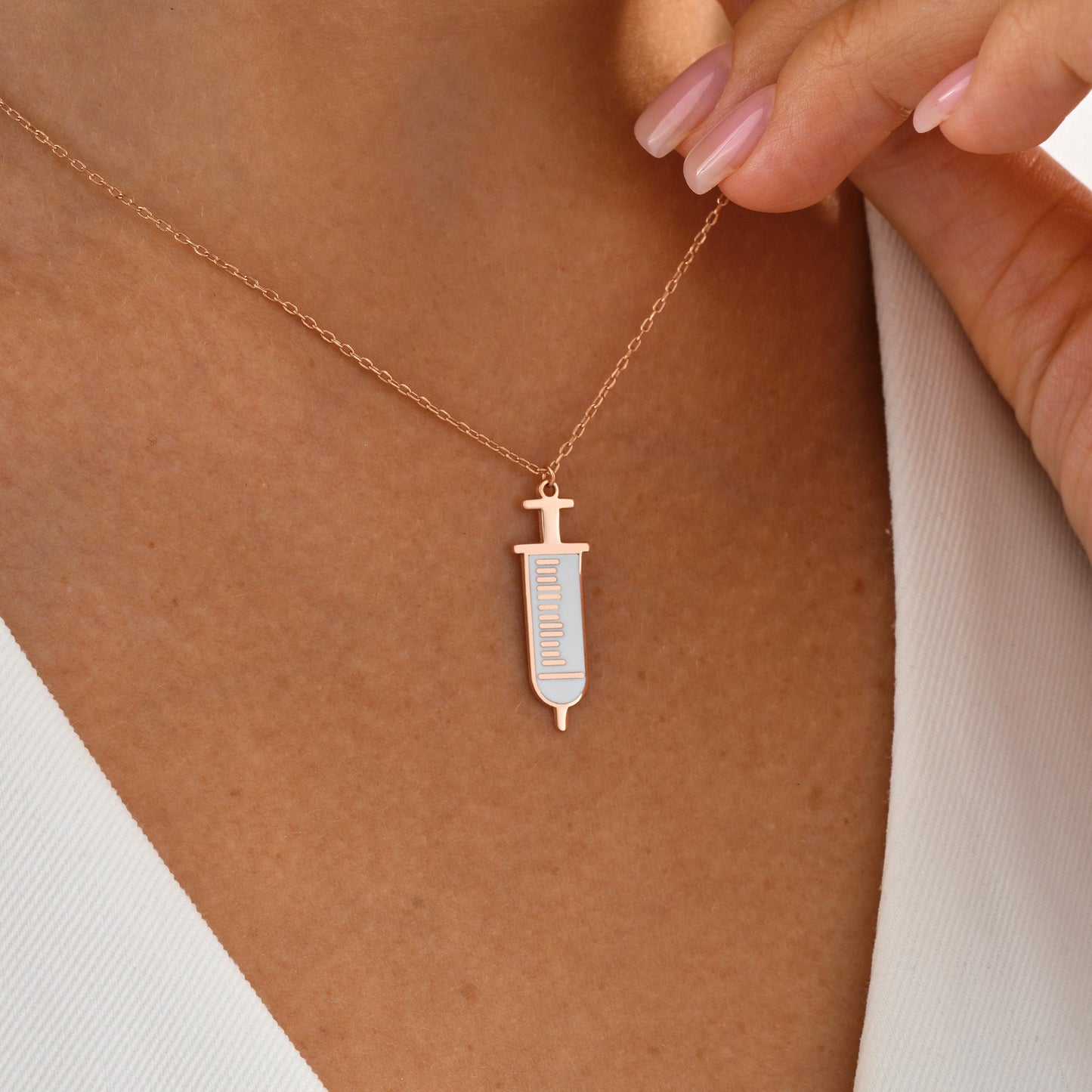 Nurses – Injectors – Doctors – Graduation – Med spa staff – Nurse week – White coat ceremony – Everyday minimalist wear  

🎁 Comes With:  
• Elegant gift box  
• Ready for gifting – perfect for appreciation or med school milestones  

✈️ Shipping & Processing:  
• Handmade to order in US  
• Processing time: 2–3 business days  
• Express delivery available:  
 ▫ USA: 2–5 business days  
 ▫ Europe: 1–3 business days  
- For EUROPE shipped from TURKEY