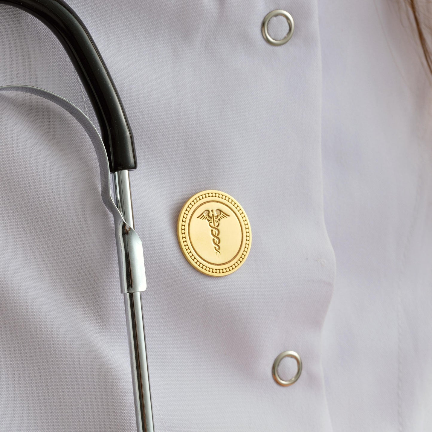 Caduceus Lapel Pin: Gold or Silver Medical Symbol Brooch