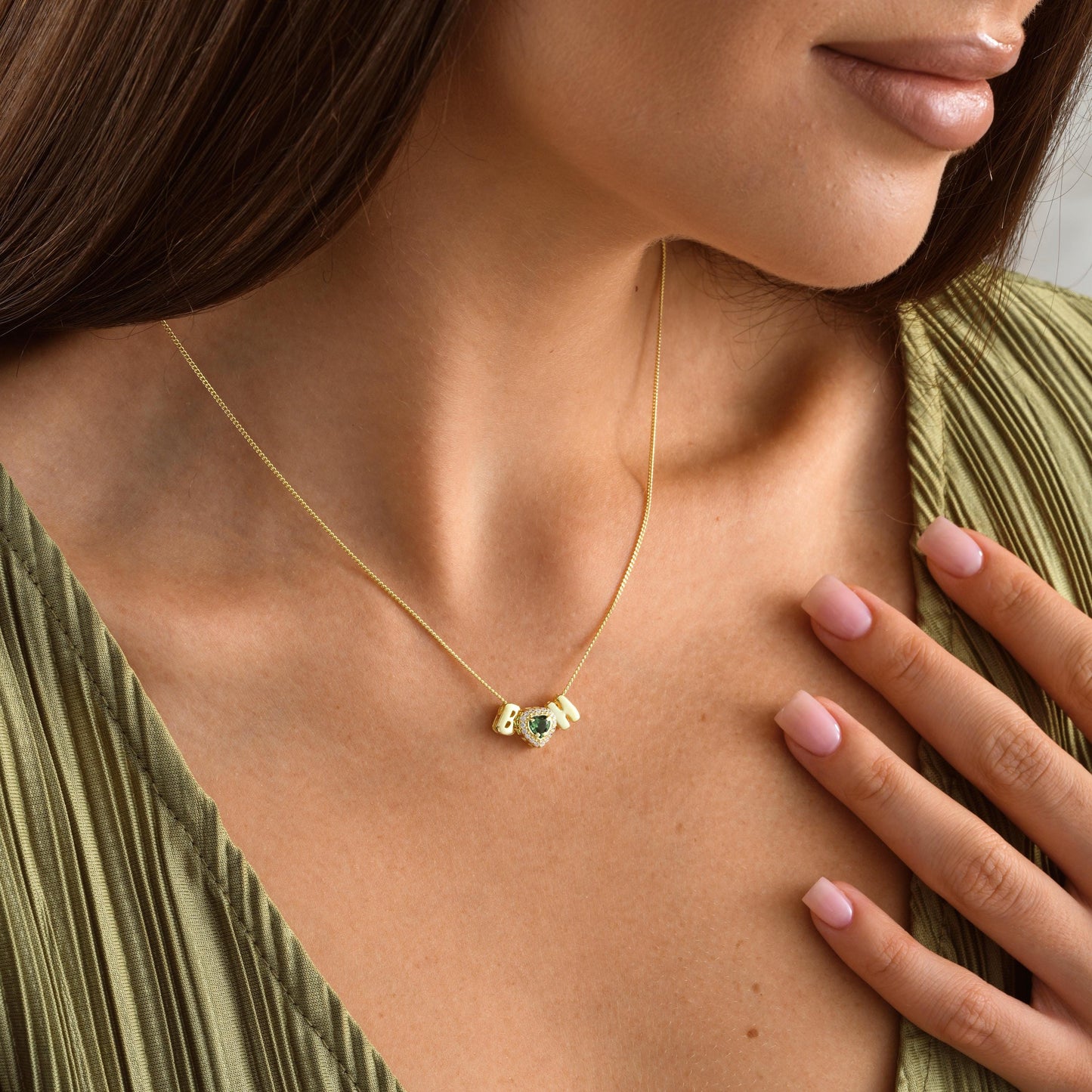 ✨ Initial Charm Necklace with Heart CZ Pendant – Personalized Jewelry ✨

A beautiful necklace featuring an initial letter charm paired with a sparkling heart CZ stone. Perfect for expressing love and adding a personal touch to your style.
🎯 Perfect For:
Birthdays, anniversaries, Valentine&#39;s Day, friendship gifts, or self-love jewelry.

💛 Product Details
• Material: 925K Sterling Silver / 14K Solid Gold
• Closure: Spring Ring
• Charm Size: Approx. 8mm
• Hypoallergenic & safe for sensitive skin
