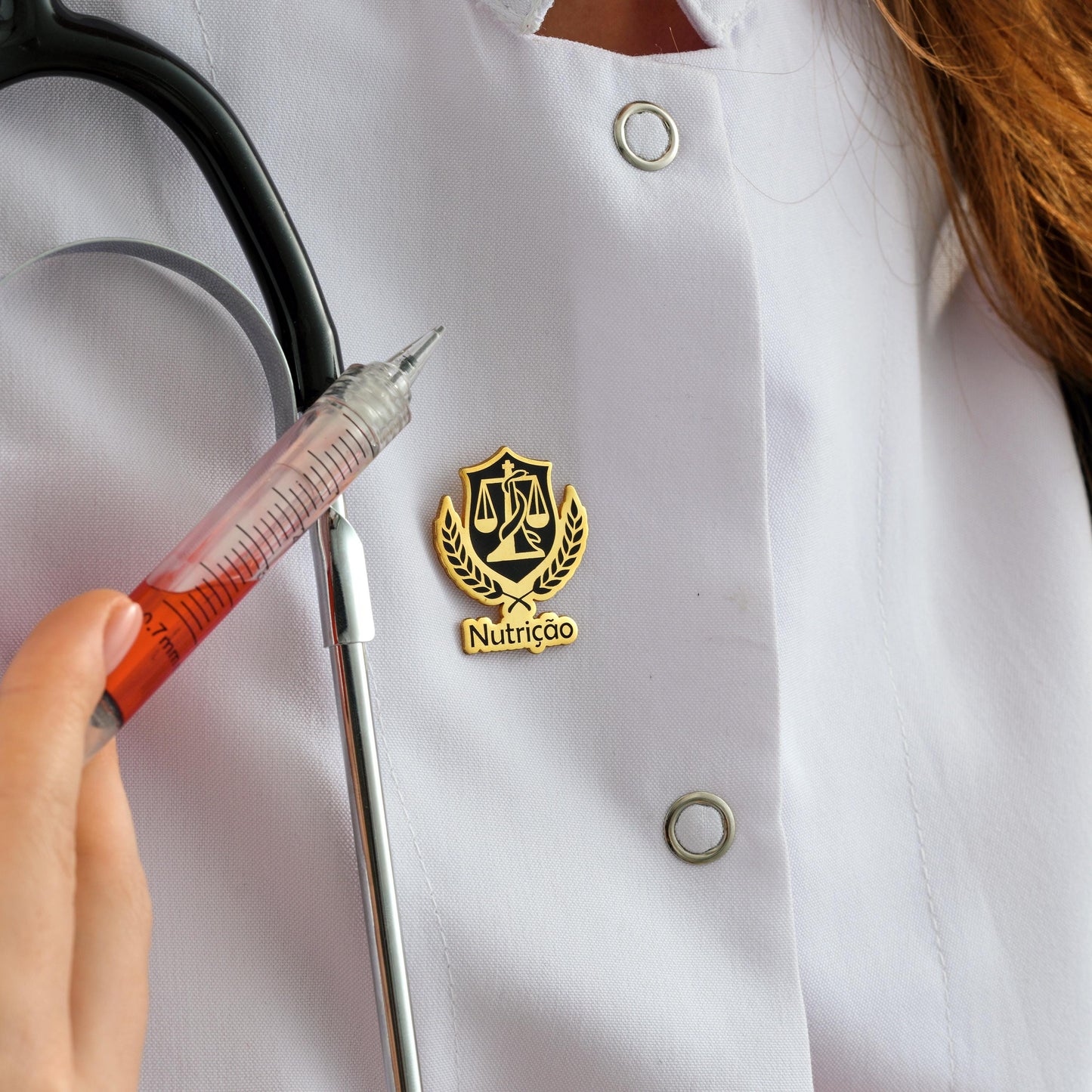 Sterling Silver Nutrição Lapel Pin: Nutritionist Dietitian Gift