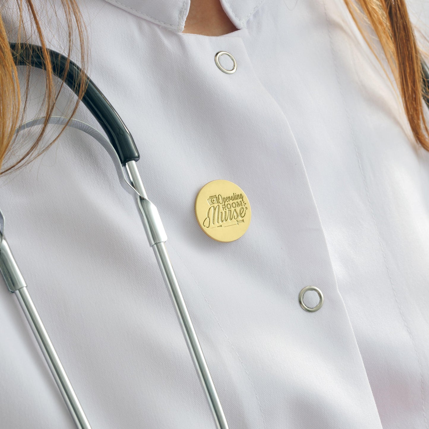 Personalized Nurse Lapel Pin: Engraved Name Brooch, Healthcare Gift