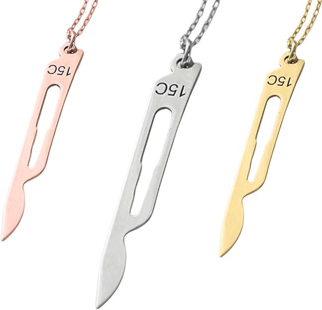 Set Blade - Scalpel Earrings Sterling Silver : Medical Jewelry Set, Doctor Nurse Gift